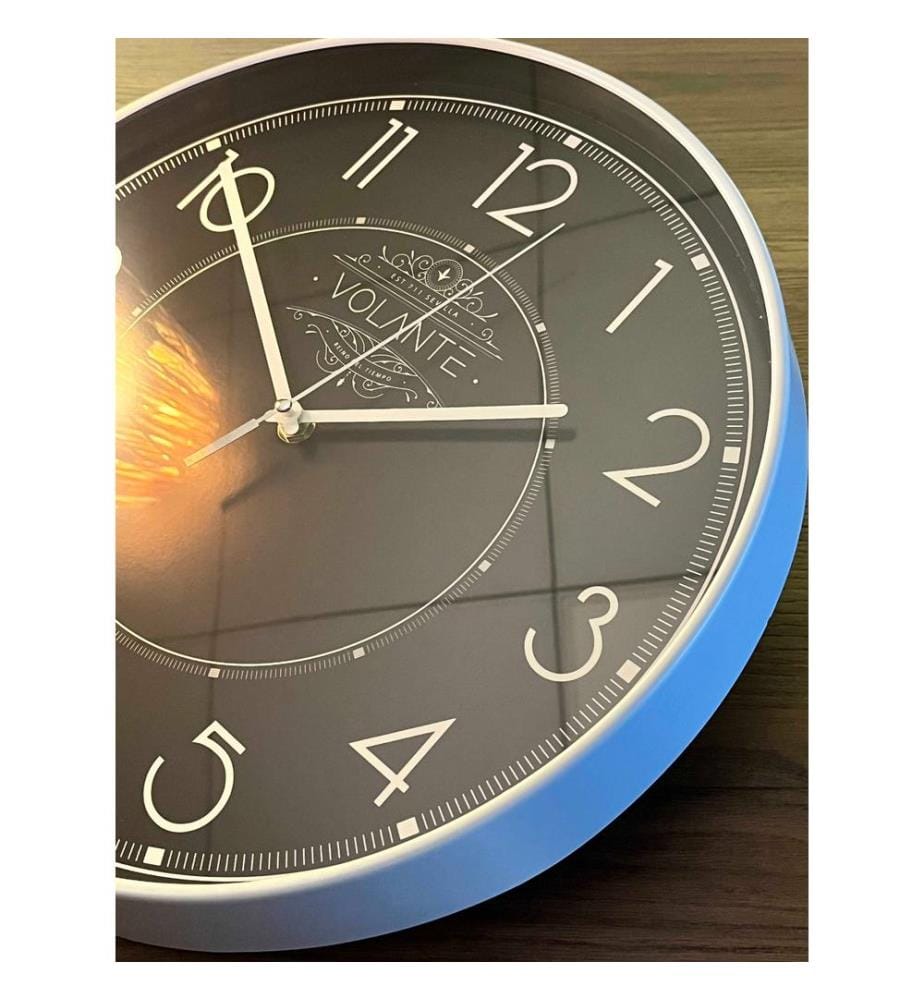 Decorative Wall Clock, White, 100% PLASTIC