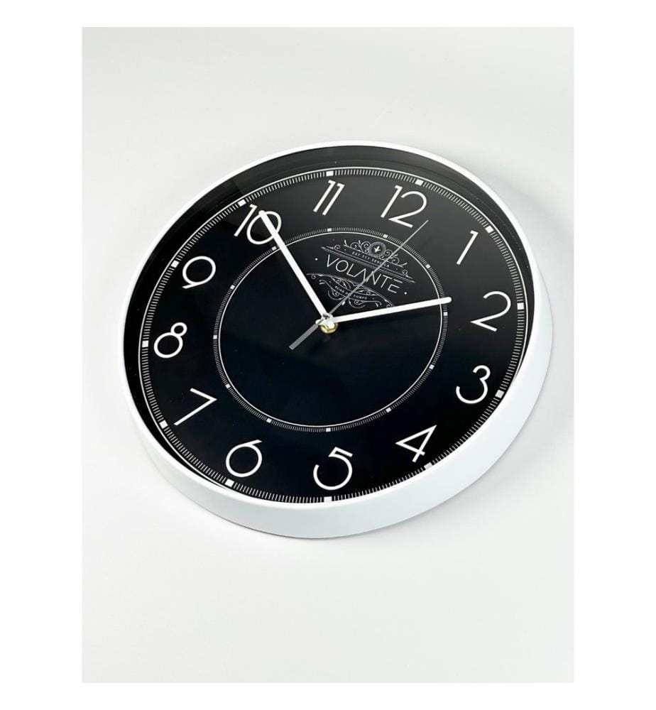 Decorative Wall Clock, White, 100% PLASTIC