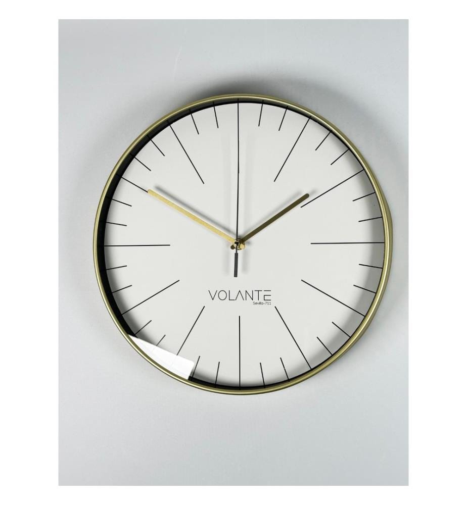 Decorative Wall Clock, Gold, 100% PLASTIC