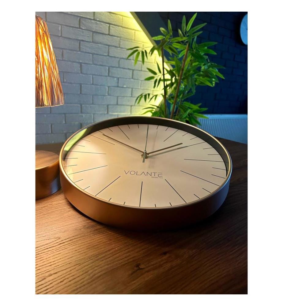 Decorative Wall Clock, Bronze, 100% PLASTIC