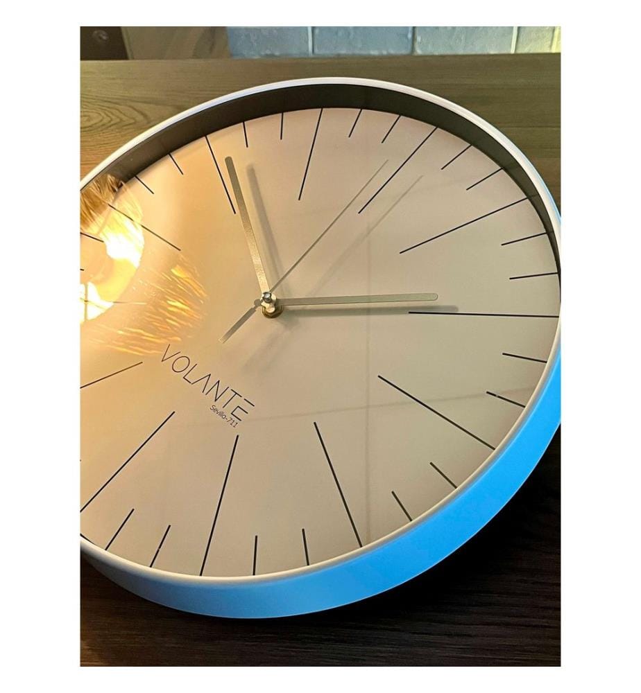 Decorative Wall Clock, White, Silver, 100% PLASTIC