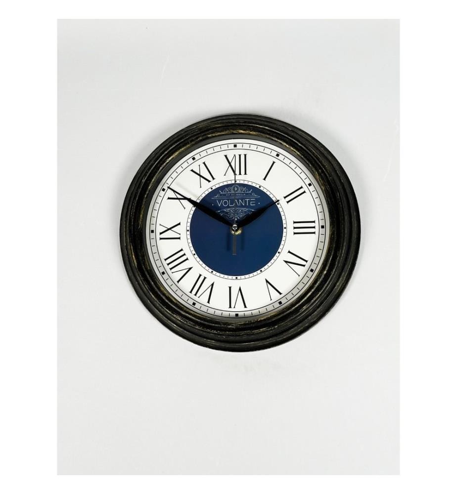 Decorative Wall Clock, Gold, Black, 100% PLASTIC