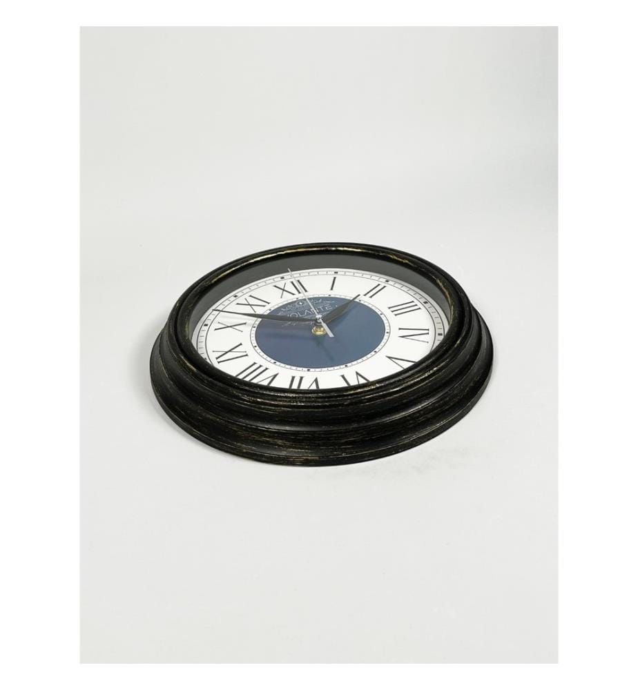 Decorative Wall Clock, Gold, Black, 100% PLASTIC