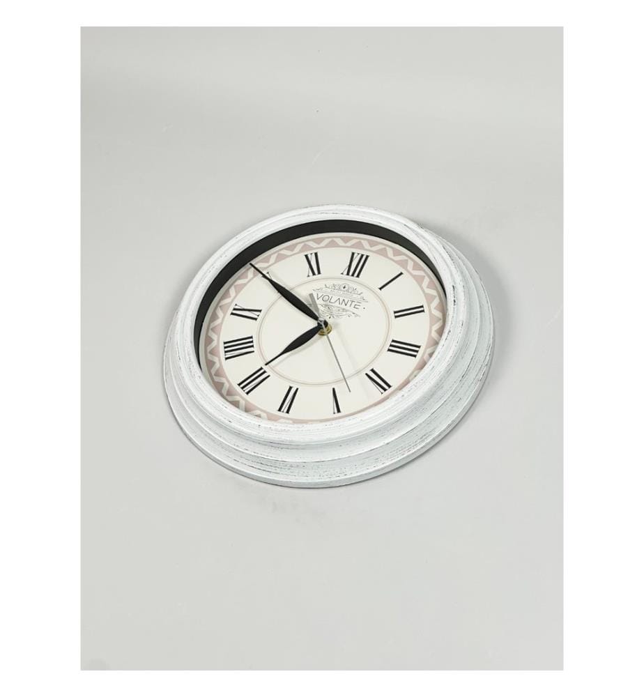 Decorative Wall Clock, Black, White, 100% PLASTIC