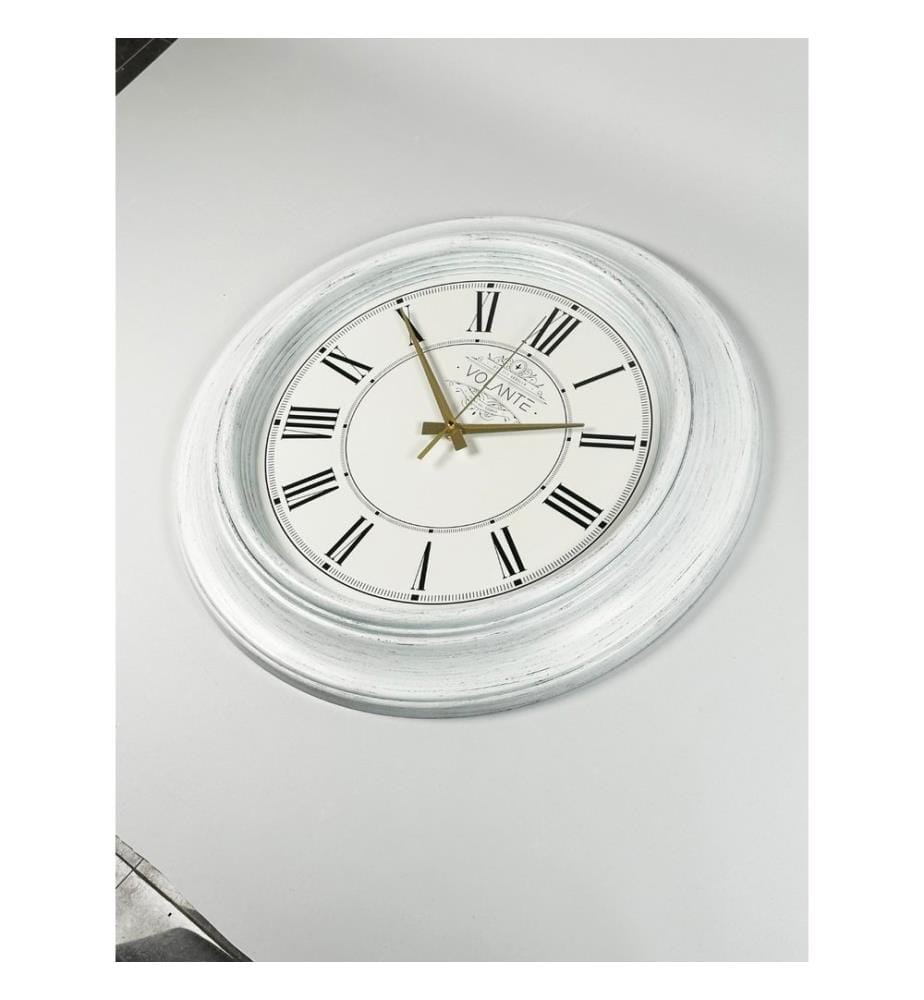 Decorative Wall Clock, Black, White, Gold, 100% PLASTIC
