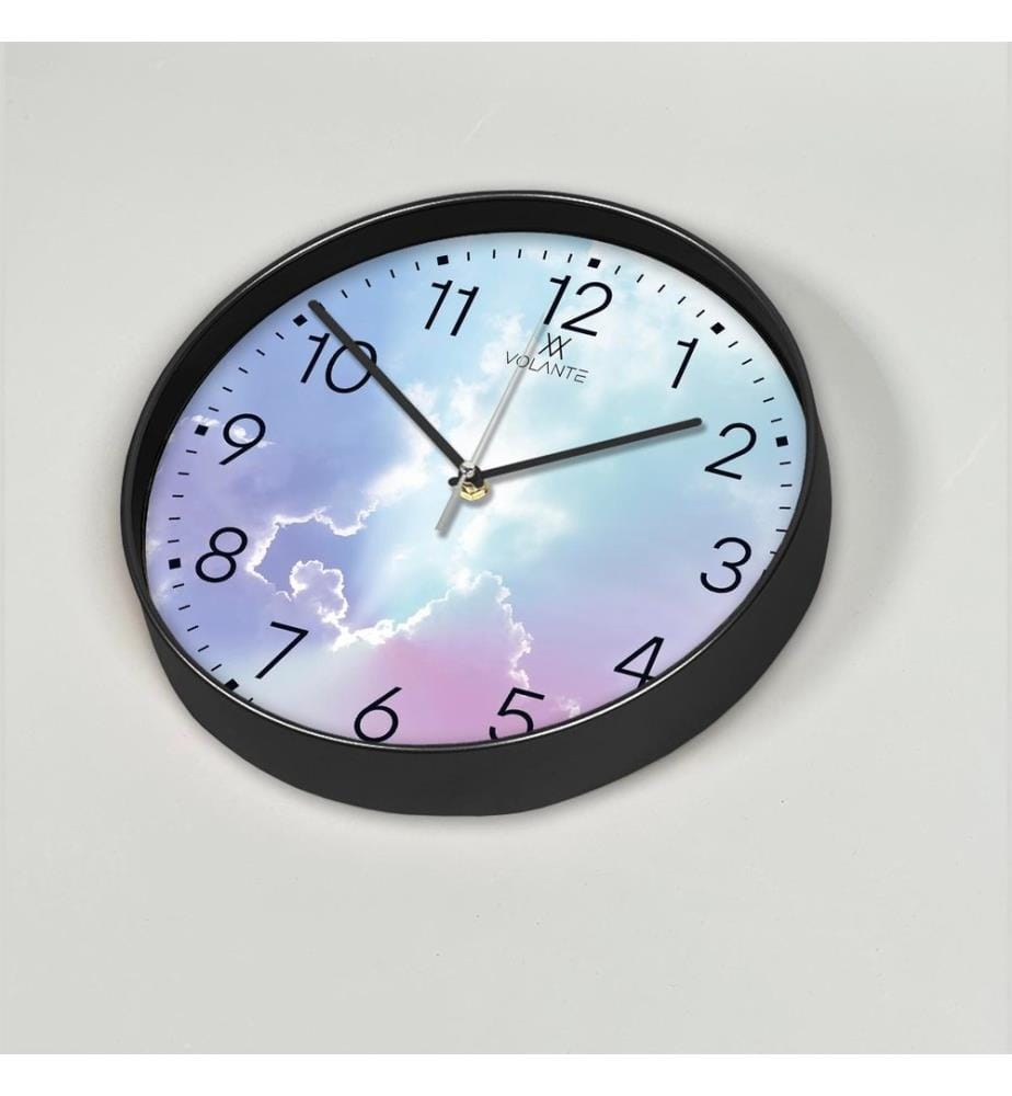 Dekorative Wanduhr, Mehrfarbig, 100 % KUNSTSTOFF