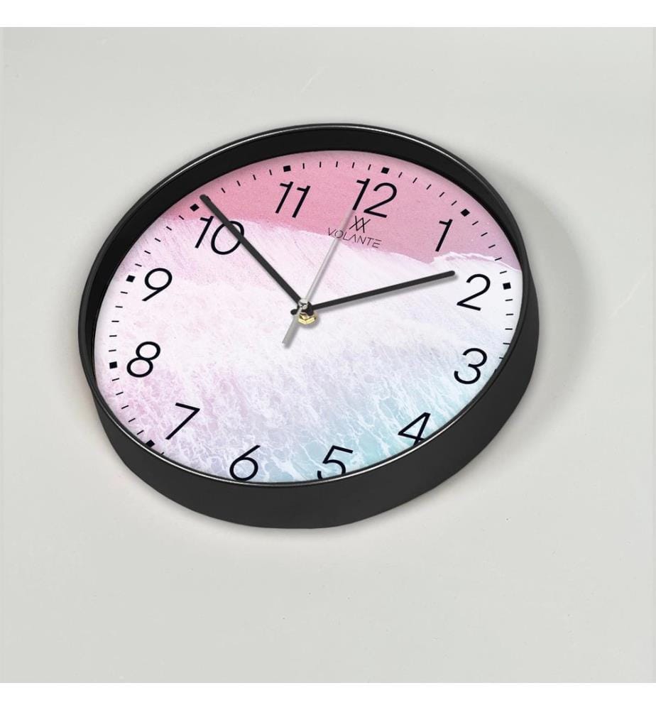 Dekorative Wanduhr, Mehrfarbig, 100 % KUNSTSTOFF