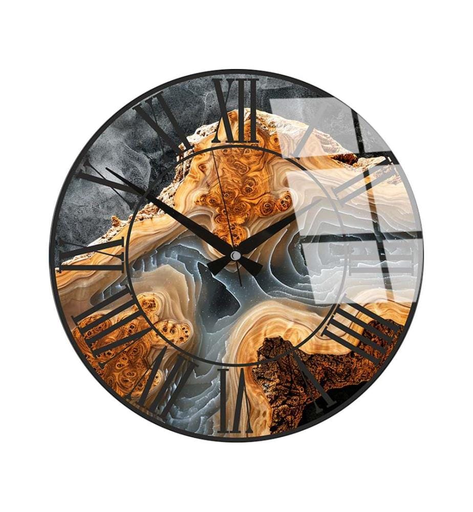Dekorative Wanduhr aus Glas, mehrfarbig, 100 % GLAS
