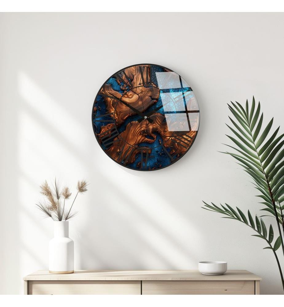 Dekorative Wanduhr aus Glas, mehrfarbig, 100 % GLAS