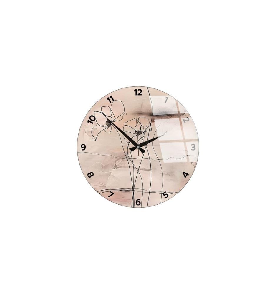 Dekorative Wanduhr aus Glas, mehrfarbig, 100 % GLAS