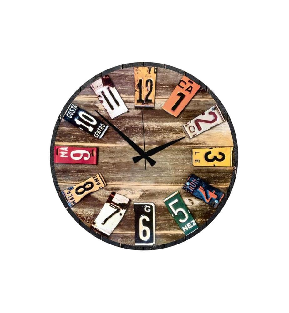 Dekorative MDF-Uhr, mehrfarbig, 100 % MDF