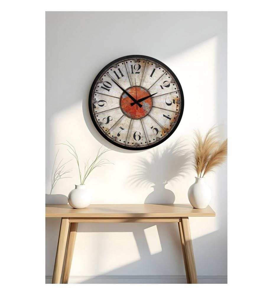 Dekorative MDF-Uhr, mehrfarbig, 100 % MDF