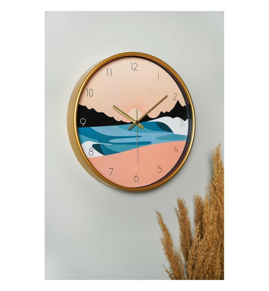 Dekorative Wanduhr, mehrfarbig, 100 % GLAS