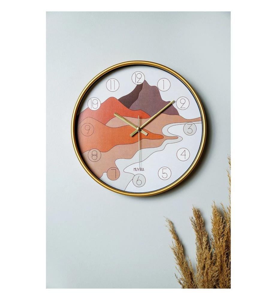 Dekorative Wanduhr, mehrfarbig, 100 % GLAS