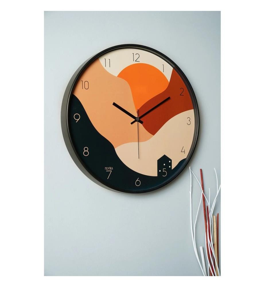 Dekorative Wanduhr, mehrfarbig, 100 % GLAS