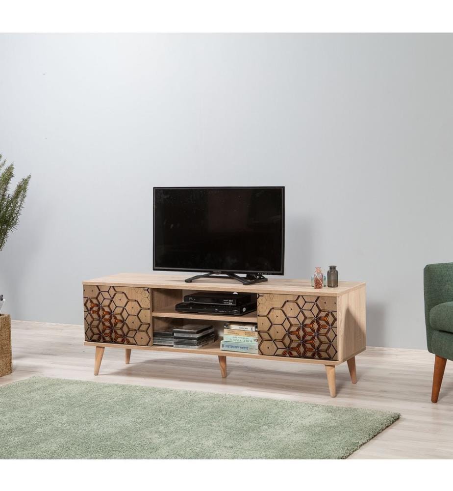 Sonomo, Armadi Tv, 50X140X40 cm, Piastra Di Particelle Con Rivestimento A Melamina