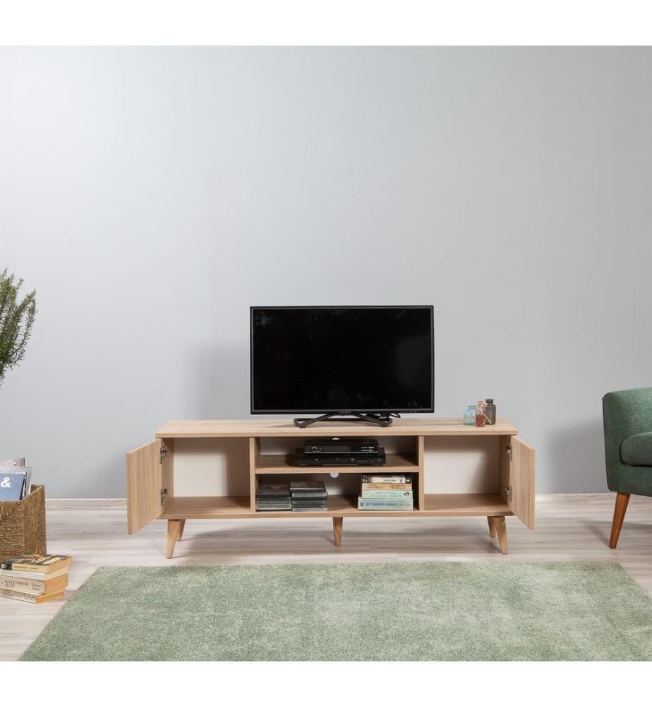Sonomo, Armoires Tv, 50X140X40 cm, Plaque De Particules Enrobée De Mélamine