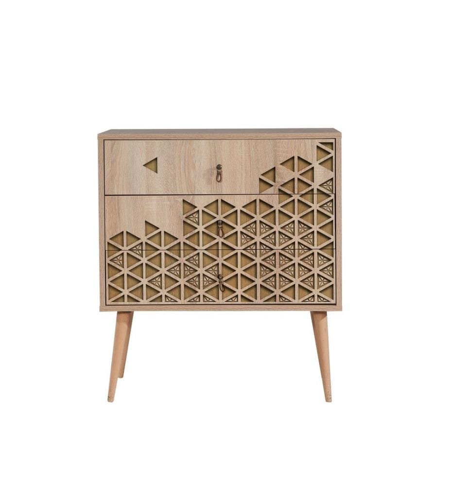 Sonomo, Cassette Di Cassetti, 90X80X40 cm, Piastra Di Particelle Rivestita Con Melamina