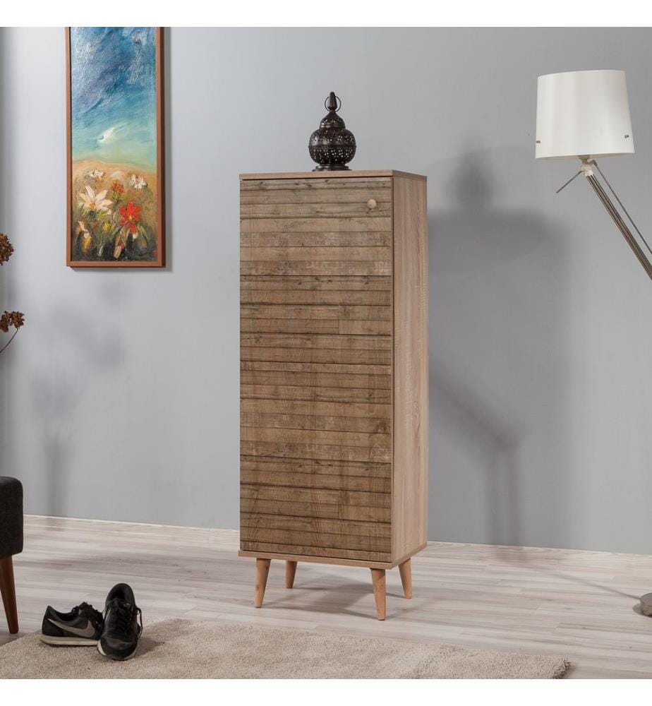 Sonomo, Armadi Per Scarpe, 135X50X38 cm, Piastra Di Particelle Rivestita Con Melamina