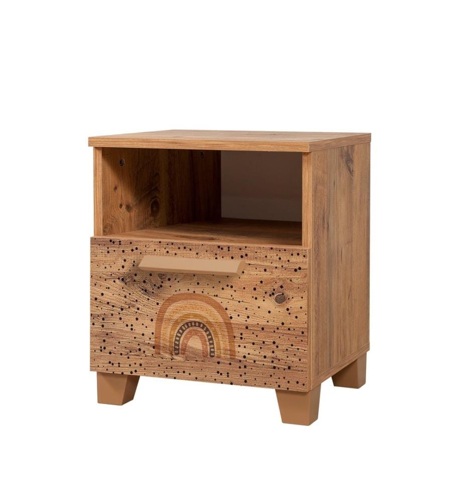 Nightstand, Atlantic Pine, Melamine Coated Particle Board