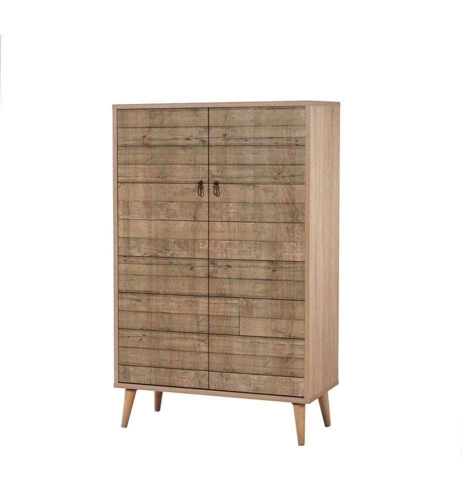 Sonomo, Armadi Per Scarpe, 127X80X36 cm, Piastra Di Particelle Con Rivestimento A Melamina