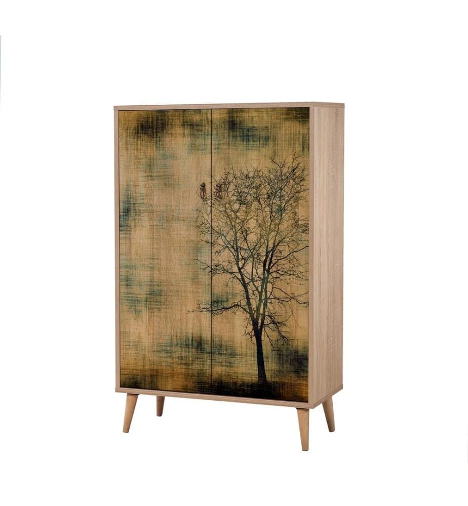 Sonomo, Schuhschränke, 127X80X36 cm, Melaminbeschichtete Partikelplatte