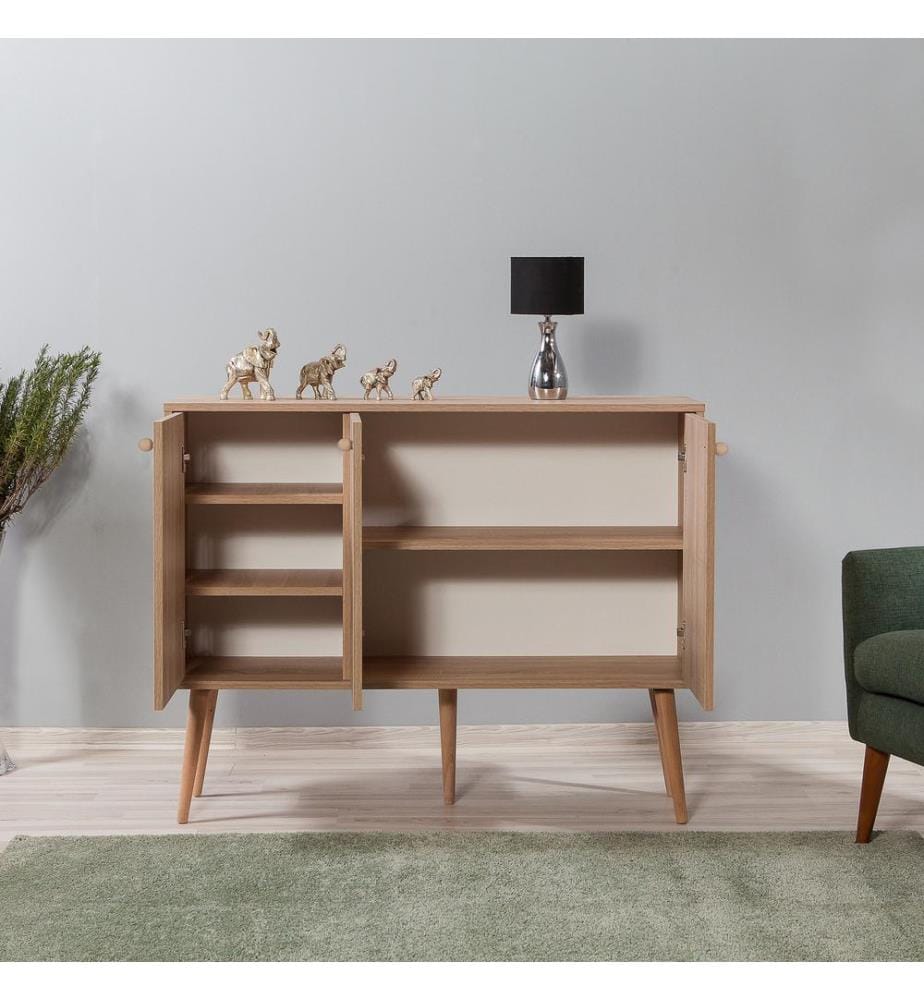 Sonomo, Cassettiere, 90X120X36 cm, Piastra Di Particelle Con Rivestimento Melamina
