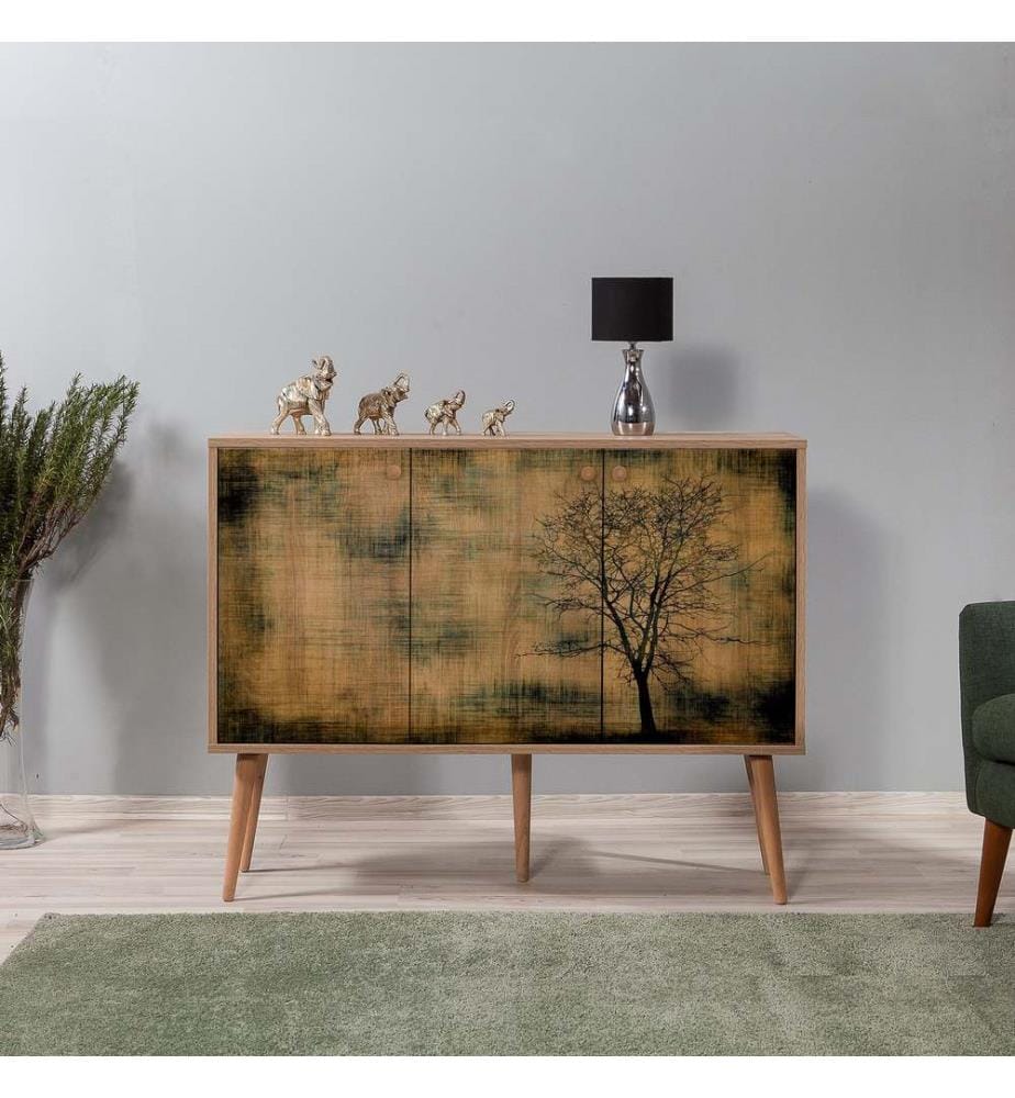 Sonomo, Cassettiere, 90X120X36 cm, Piastra Di Particelle Con Rivestimento Melamina