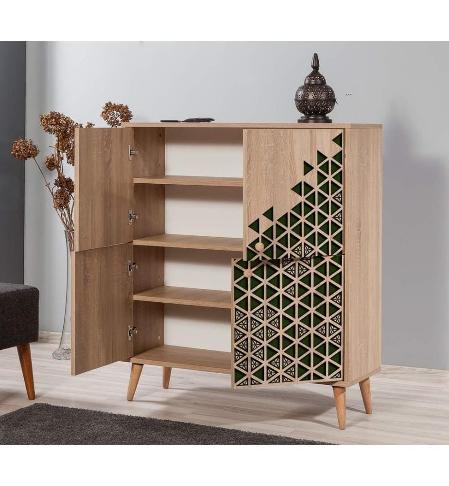 Sonomo, Schuhschränke, 111X95X36 cm, Melaminbeschichtete Partikelplatte