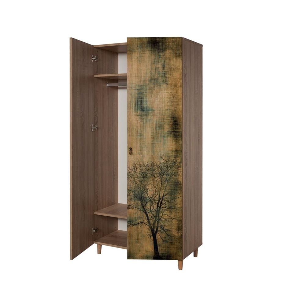 Sonomo, Armadi, 192X90X52 cm, Piastra Di Particelle Con Rivestimento A Melamina