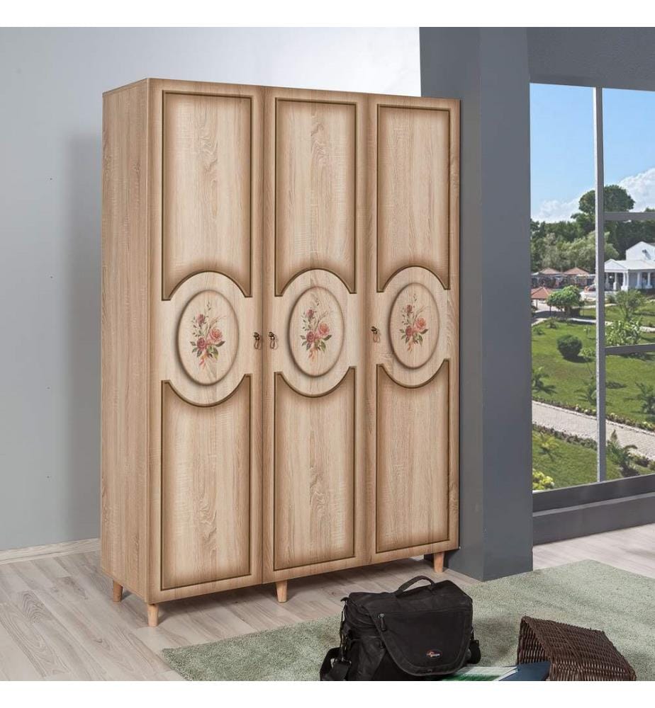 Sonomo, Armadi Per Vestiti, 192X135X52 cm, Piastra Di Particelle Rivestita Con Melamina