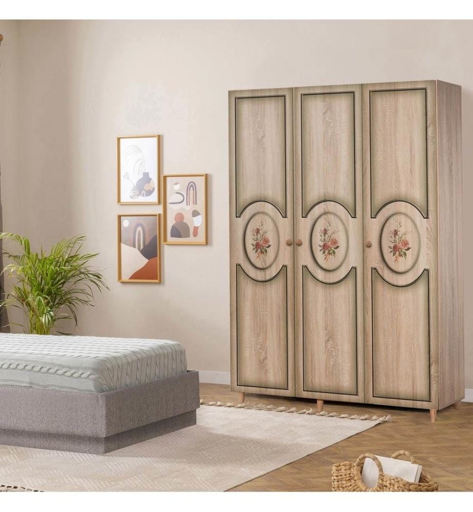 Sonomo, Armadi Per Vestiti, 192X135X52 cm, Piastra Di Particelle Rivestita Con Melamina