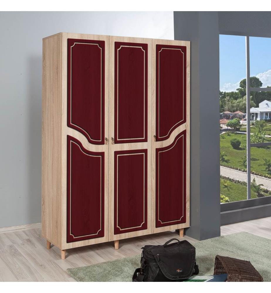Sonomo, Armadi Per Vestiti, 192X135X52 cm, Piastra Di Particelle Rivestita Con Melamina