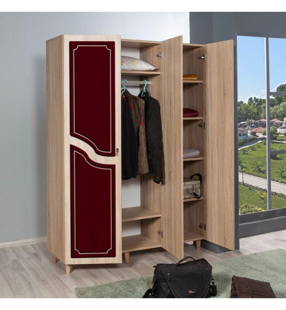 Sonomo, Armadi Per Vestiti, 192X135X52 cm, Piastra Di Particelle Rivestita Con Melamina