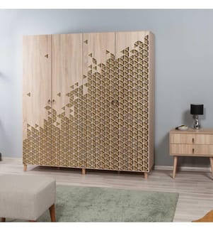 Sonomo, Armadi, 192X180X52 cm, Piastra Di Particelle Rivestita Con Melamina