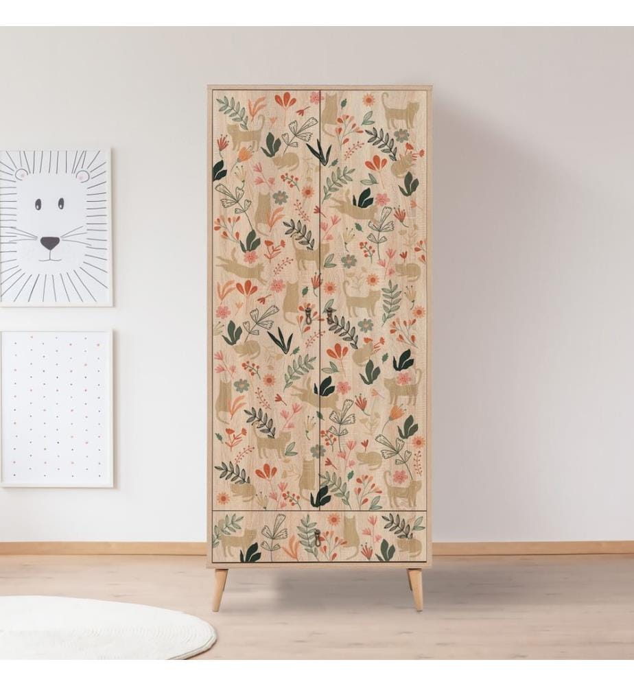 Colorato, Armadi Per Vestiti, 190X80X45 cm, Piastra Di Particelle Con Rivestimento Melamina