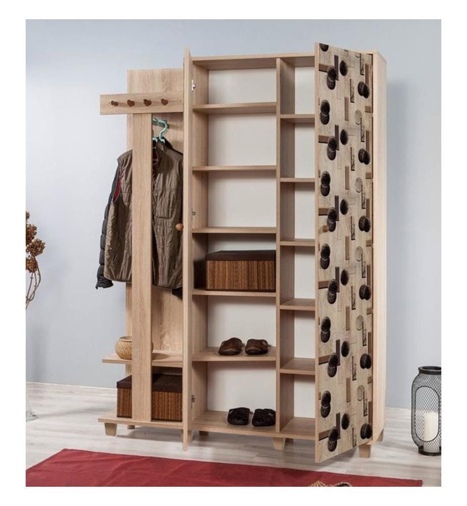 Sonomo, Supporto Per Il Cloakroom, 194X135X36 cm, Piastra Di Particelle Rivestita Con Melamina
