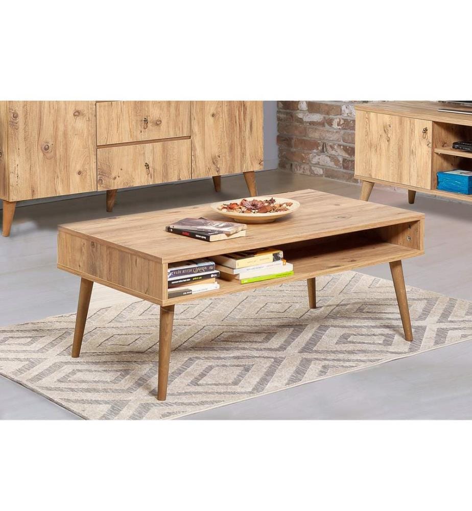 Pino Atlantico, Tavolini Da Caffè, 45X110X60 cm, Piastra Di Particelle Rivestita Con Melamina