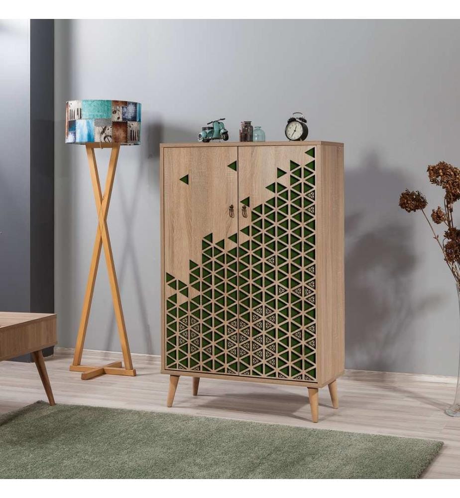 Sonomo, Armadi Per Scarpe, 127X80X36 cm, Piastra Di Particelle Con Rivestimento A Melamina