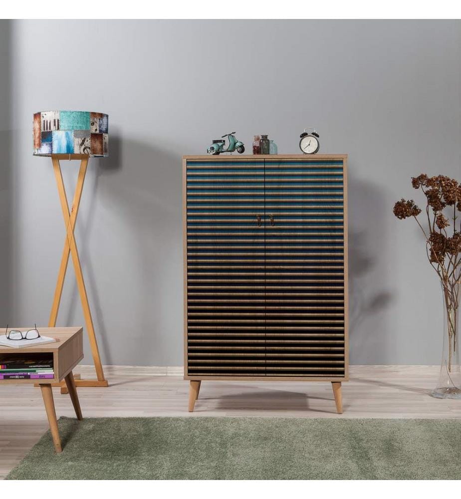 Sonomo, Armadi Per Scarpe, 127X80X36 cm, Piastra Di Particelle Con Rivestimento A Melamina