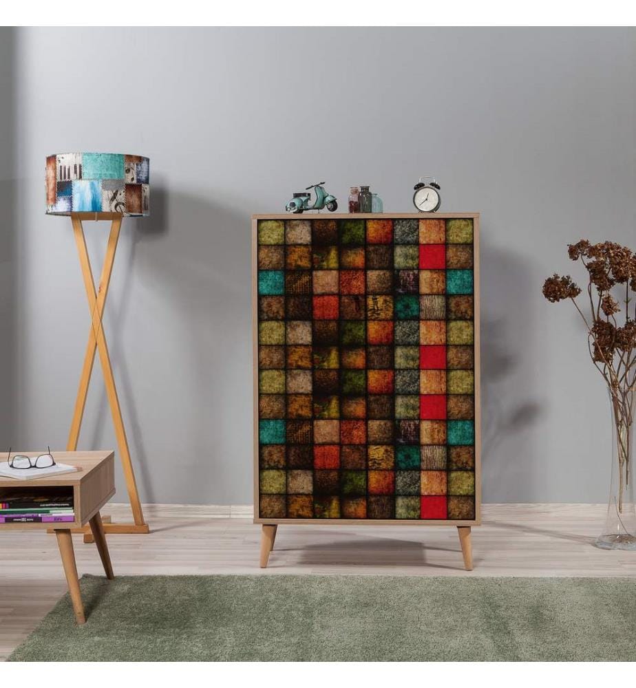 Sonomo, Armadi Per Scarpe, 127X80X36 cm, Piastra Di Particelle Con Rivestimento A Melamina