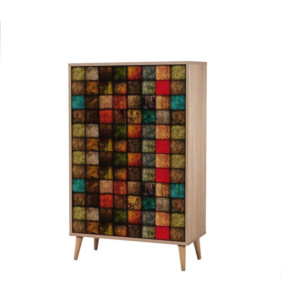 Sonomo, Armadi Per Scarpe, 127X80X36 cm, Piastra Di Particelle Con Rivestimento A Melamina
