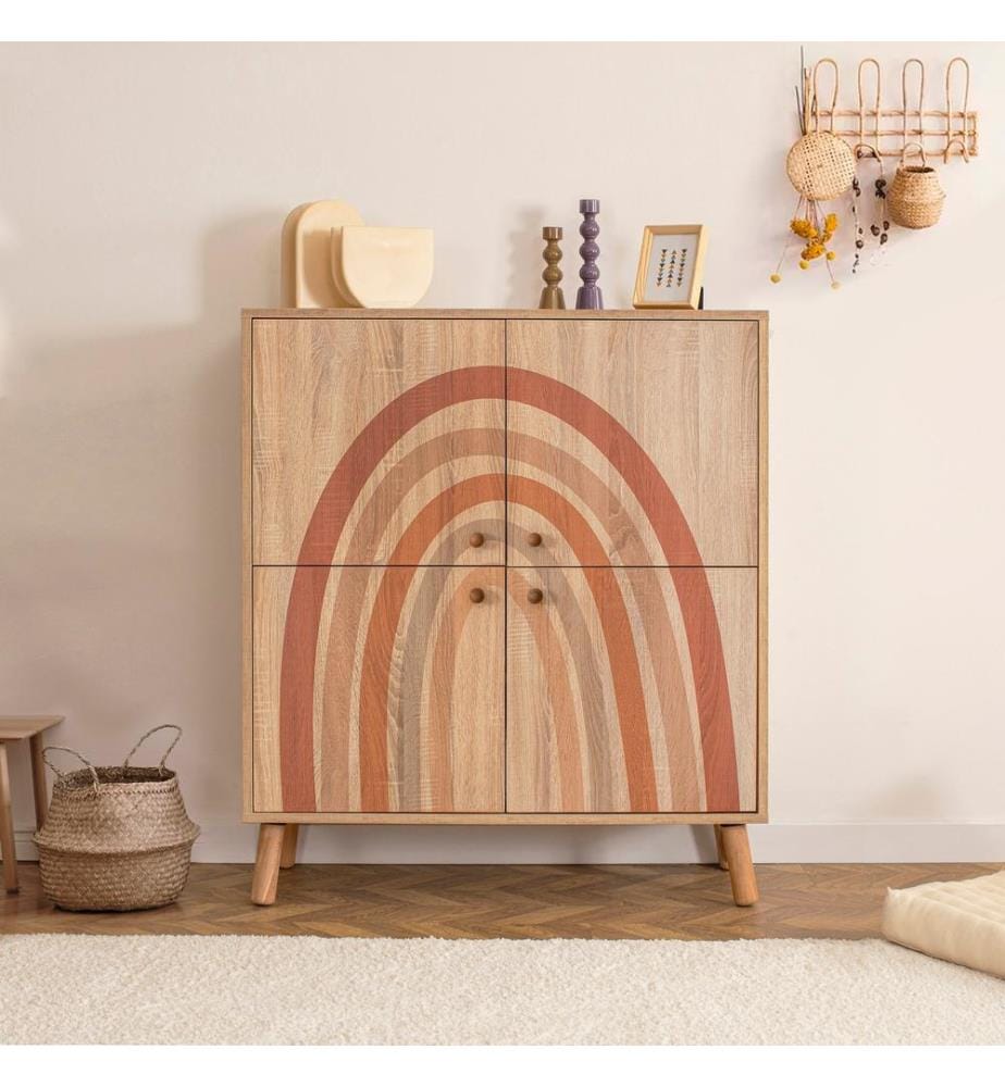 Multi Purpose Cabinet, Multicolor, Melamine Coated Particle Board