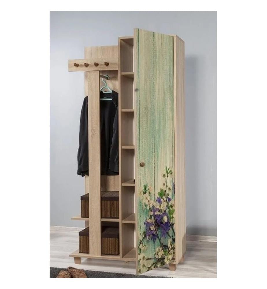 Sonomo, Supporto Cloakroom, 194X90X36 cm, Piastra Di Particelle Rivestita Con Melamina