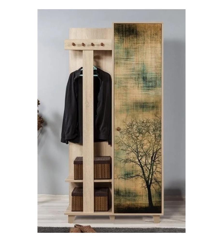 Sonomo, Supporto Cloakroom, 194X90X36 cm, Piastra Di Particelle Rivestita Con Melamina