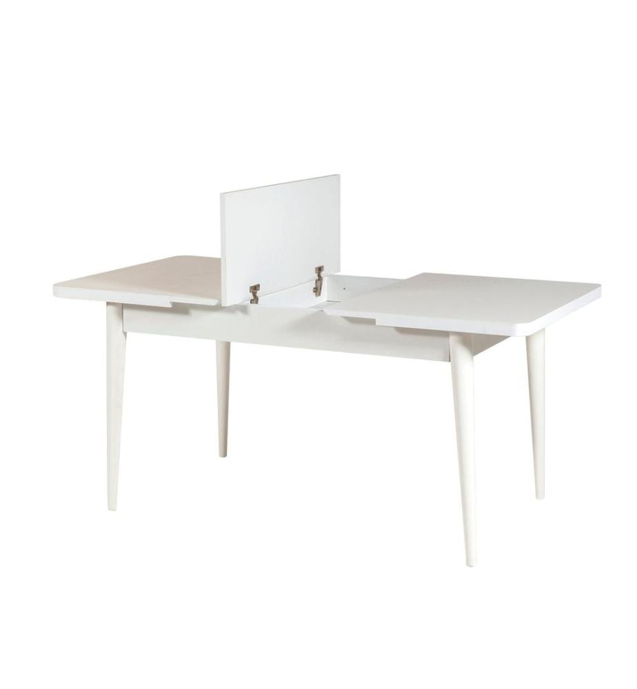 Bianco, Tavolini Da Caffè, 75X129X80 cm, Piastra Di Particelle Con Rivestimento A Melamina