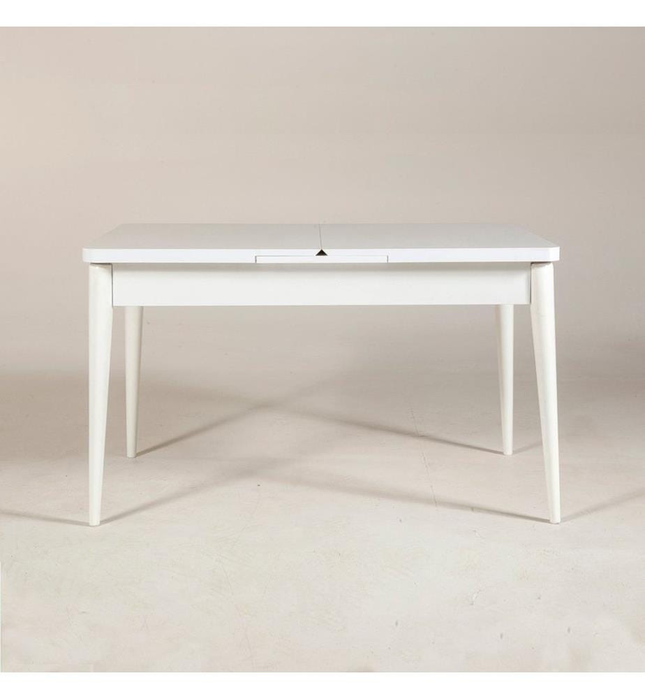 Bianca, Tavolini, 75X129X80 cm, Piastra Di Particelle Con Rivestimento A Melamina