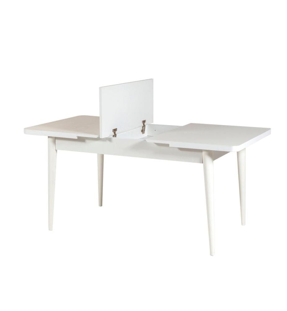 Bianco, Tavolini Da Caffè, 75X129X80 cm, Piastra Di Particelle Rivestita Con Melamina