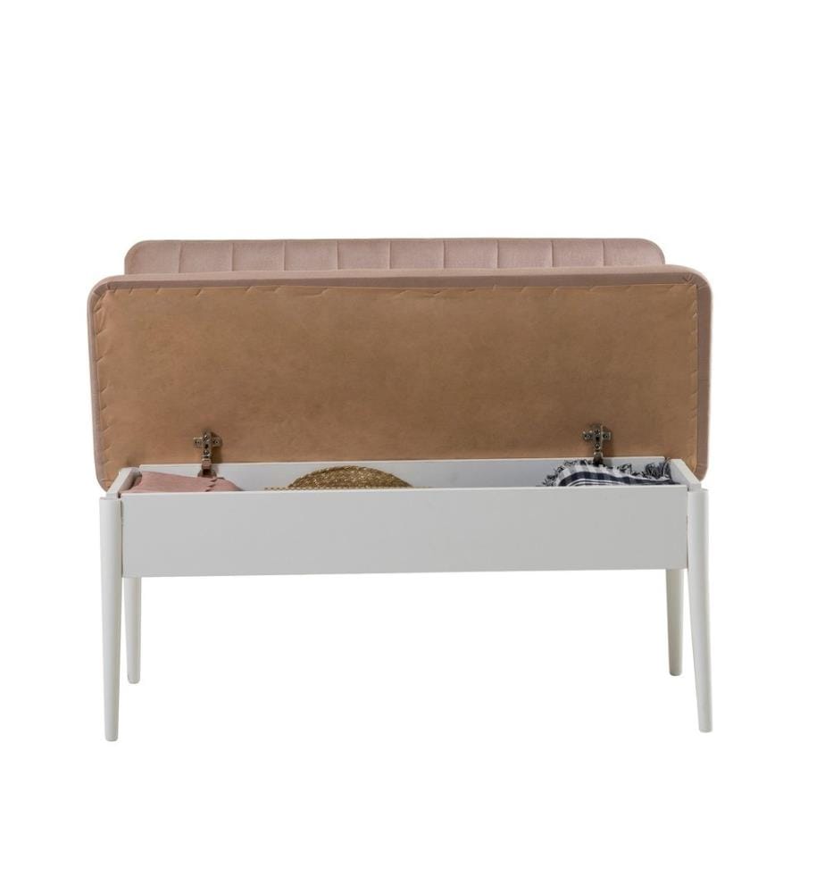 Bianco, Panchine, 85X110X46 cm, Piastra Di Particelle Con Rivestimento A Melamina