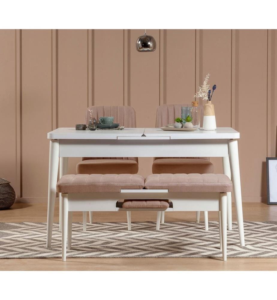 Bianca, Sedia Da Ufficio, 85X46X46 cm, Piastra Di Particelle Con Rivestimento Melamina